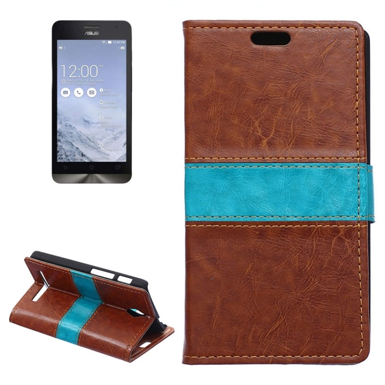 Crazy Horse Texture Color Matching Flip Leather Case with Holder & Card Slots & Wallet for ASUS Zenfone C / ZC451CG