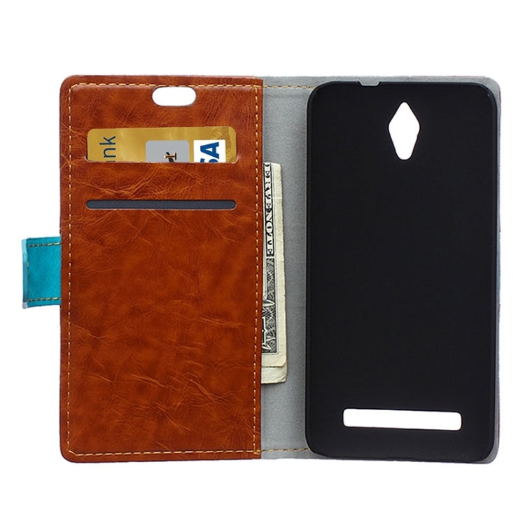 Crazy Horse Texture Color Matching Flip Leather Case with Holder & Card Slots & Wallet for ASUS Zenfone C / ZC451CG