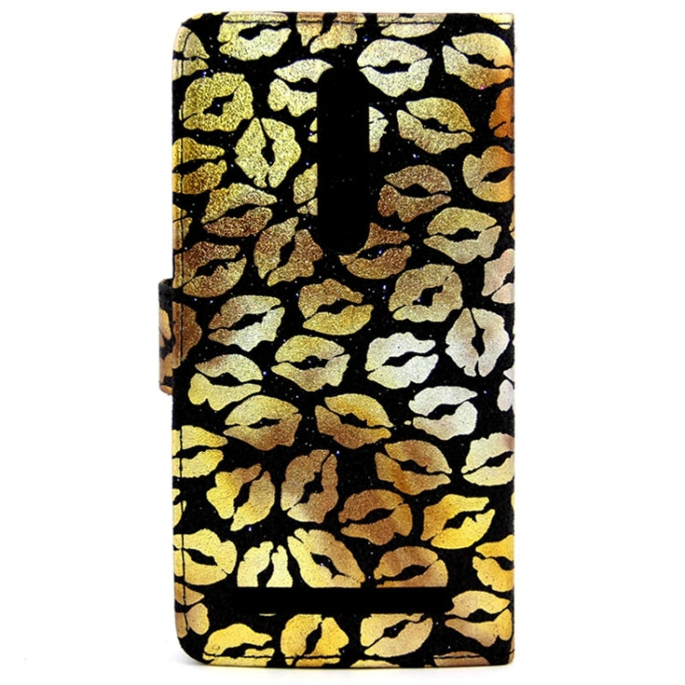 5.5 Inch Lips Pattern Leather Case with Holder & Card Slots & Wallet for Asus Zenfone 2 / ZE550ML / ZE551ML