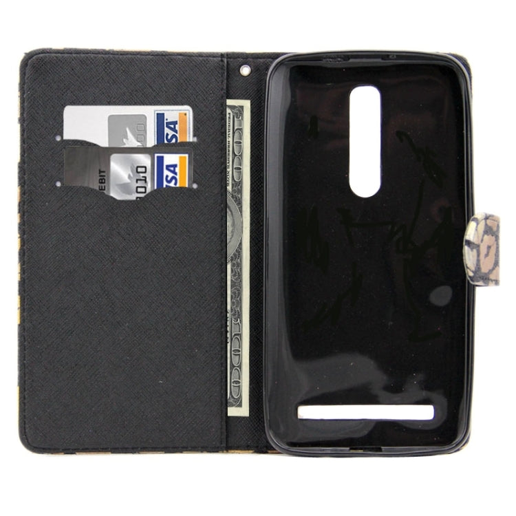 5.5 Inch Lips Pattern Leather Case with Holder & Card Slots & Wallet for Asus Zenfone 2 / ZE550ML / ZE551ML
