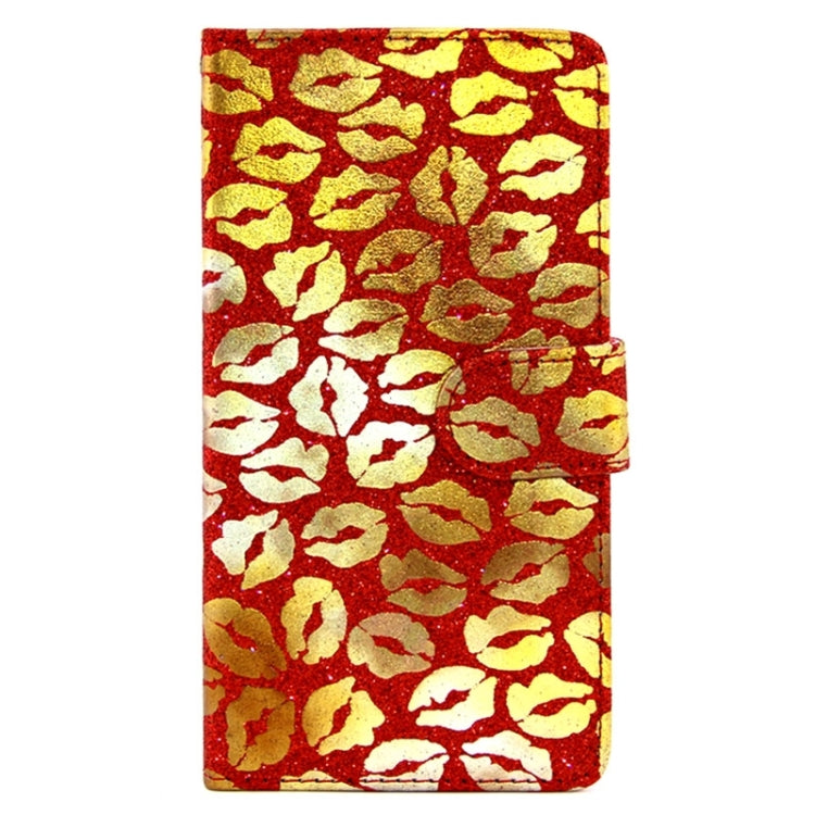 5.5 Inch Lips Pattern Leather Case with Holder & Card Slots & Wallet for Asus Zenfone 2 / ZE550ML / ZE551ML