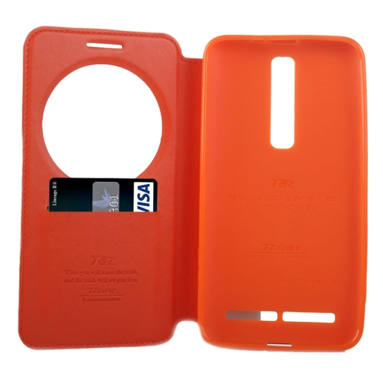 5.5 Inch Crazy Horse Texture Leather Case with Holder & Card Slot & Caller ID Display Window for Asus Zenfone 2 / ZE550ML / ZE551ML