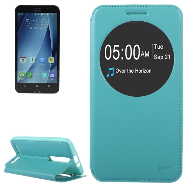 5.5 Inch Crazy Horse Texture Leather Case with Holder & Card Slot & Caller ID Display Window for Asus Zenfone 2 / ZE550ML / ZE551ML