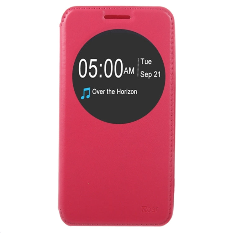 5.5 Inch Crazy Horse Texture Leather Case with Holder & Card Slot & Caller ID Display Window for Asus Zenfone 2 / ZE550ML / ZE551ML