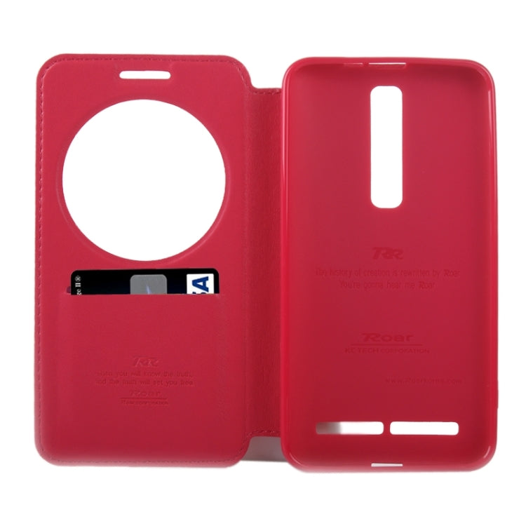 5.5 Inch Crazy Horse Texture Leather Case with Holder & Card Slot & Caller ID Display Window for Asus Zenfone 2 / ZE550ML / ZE551ML