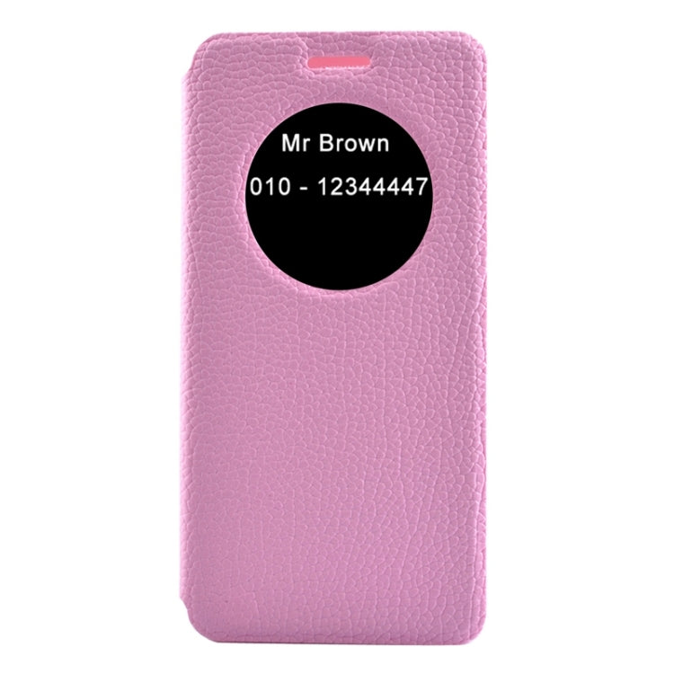 Horizontal Flip Litchi Texture Leather Case with Holder & Caller ID Display for ASUS ZenFone 5