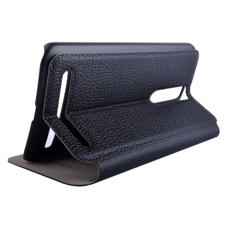 5.5 Inch Horizontal Flip Litchi Texture Leather Case with Holder & Caller ID Display for Asus Zenfone 2 / ZE550ML
