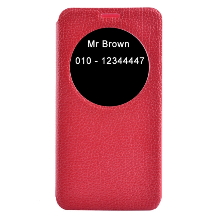 5.5 Inch Horizontal Flip Litchi Texture Leather Case with Holder & Caller ID Display for Asus Zenfone 2 / ZE550ML