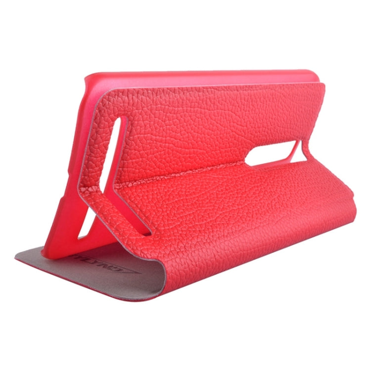 5.5 Inch Horizontal Flip Litchi Texture Leather Case with Holder & Caller ID Display for Asus Zenfone 2 / ZE550ML