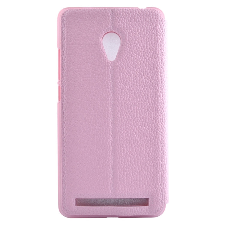 Horizontal Flip Litchi Texture Leather Case with Holder & Caller ID Display for ASUS ZenFone 6