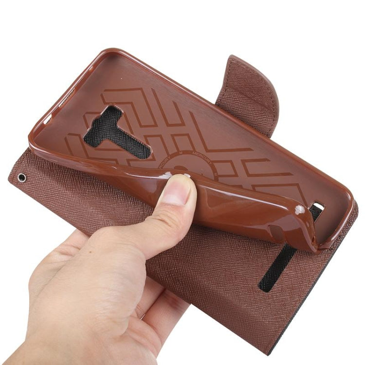 Color Matching Cross Texture Horizontal Flip Leather Case with Holder & Card Slots & Wallet for Asus Zenfone Selfie / ZD551KL