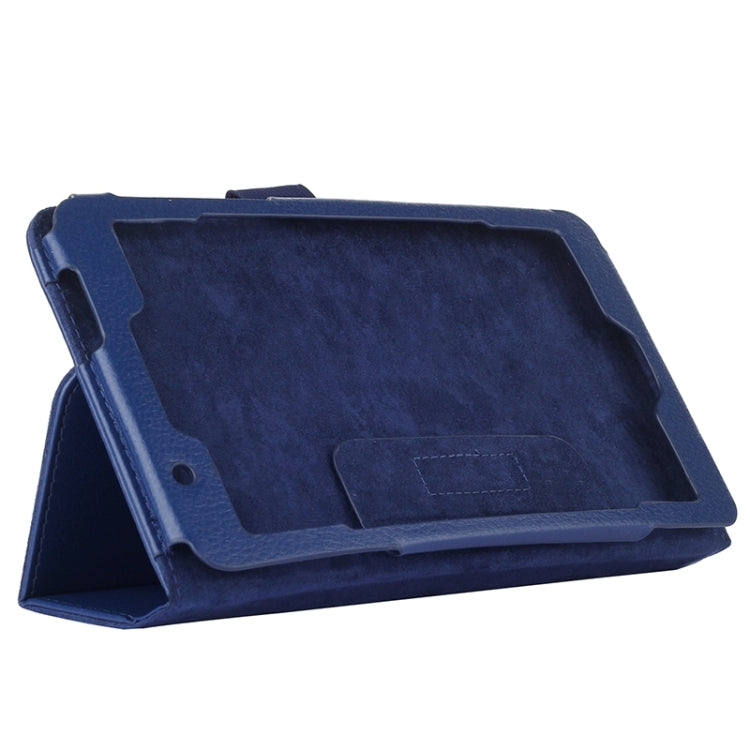 Litchi Texture Leather Case with Two-Folding Holder for Asus Fonepad 7 / FE171MG