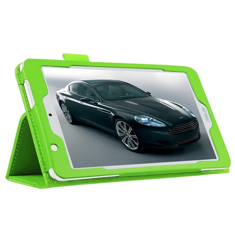 Litchi Texture Leather Case with Two-Folding Holder for Asus Fonepad 7 / FE171MG