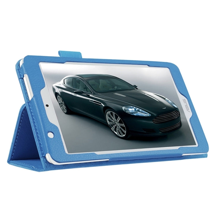 Litchi Texture Leather Case with Two-Folding Holder for Asus Fonepad 7 / FE171MG