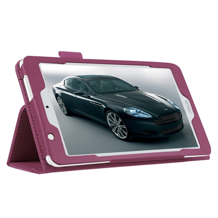 Litchi Texture Leather Case with Two-Folding Holder for Asus Fonepad 7 / FE171MG