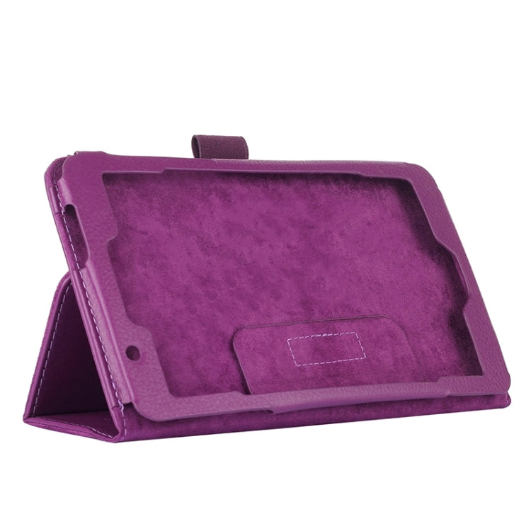 Litchi Texture Leather Case with Two-Folding Holder for Asus Fonepad 7 / FE171MG