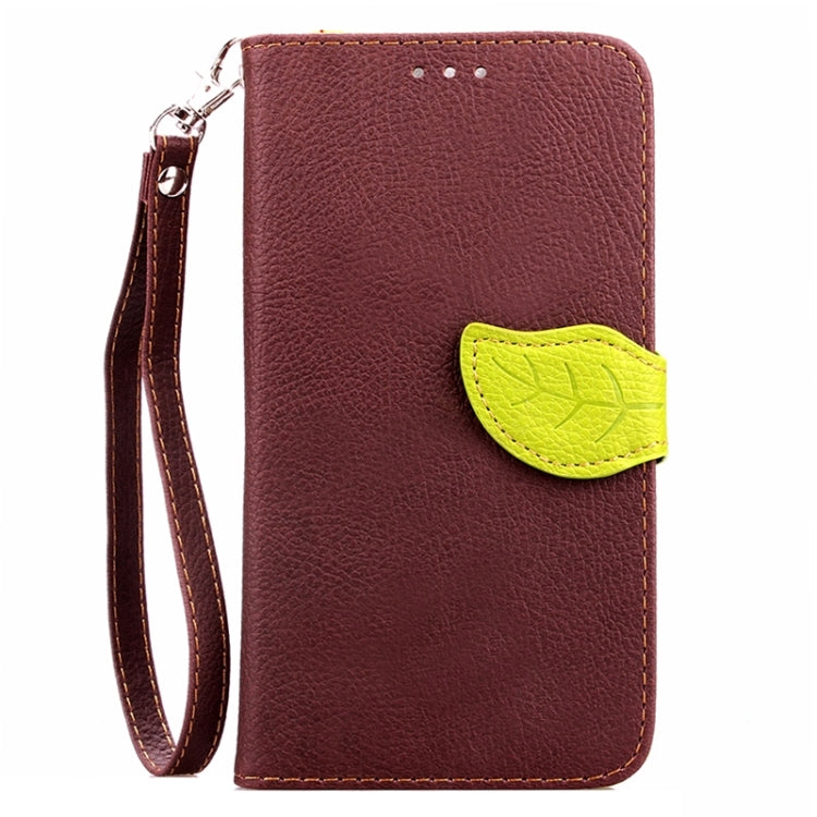 Leaf Magnetic Snap Litchi Texture Horizontal Flip Leather Case with Card Slots & Wallet & Holder & Lanyard for Asus Zenfone 2 ZE550ML / ZE551ML