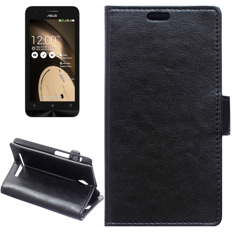 Crazy Horse Texture Horizontal Flip Solid Color Magnetic Buckle Leather Case with Holder & Card Slots & Wallet for ASUS Zenfone C / ZC451CG
