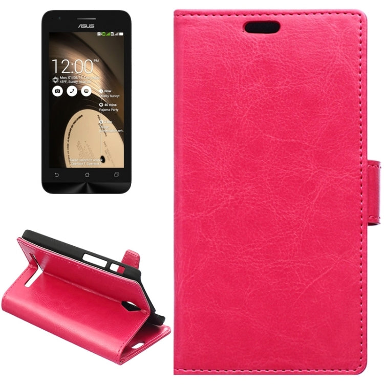Crazy Horse Texture Horizontal Flip Solid Color Magnetic Buckle Leather Case with Holder & Card Slots & Wallet for ASUS Zenfone C / ZC451CG