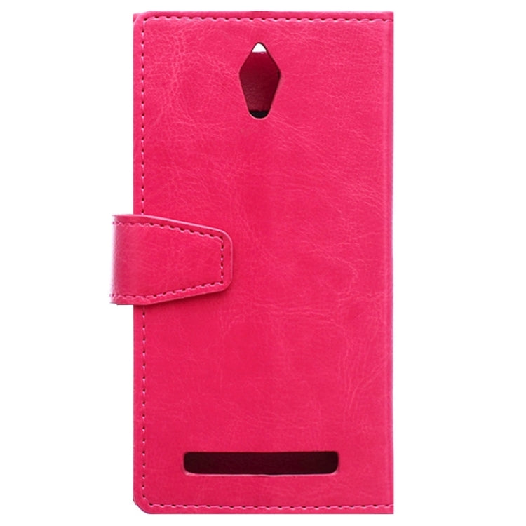 Crazy Horse Texture Horizontal Flip Solid Color Magnetic Buckle Leather Case with Holder & Card Slots & Wallet for ASUS Zenfone C / ZC451CG