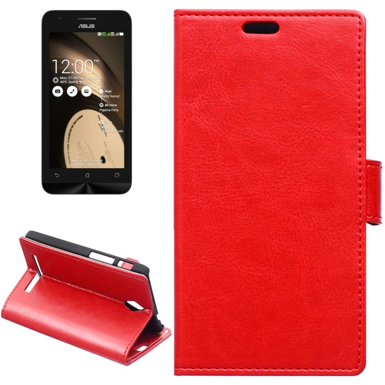 Crazy Horse Texture Horizontal Flip Solid Color Magnetic Buckle Leather Case with Holder & Card Slots & Wallet for ASUS Zenfone C / ZC451CG