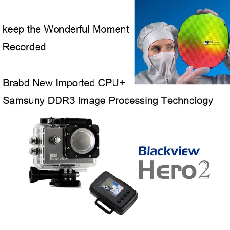 Blackview Hero 2 RF 2.0 inch HD LCD Screen Sports Video Camera, AMB A7LS75 Chipset, Support Microphone, AV-OUT, HDMI Output