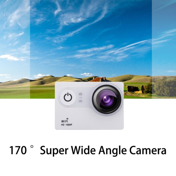 UC1 2.0 inch LTPS Screen Sports Video Camera, Support WiFi, 170 Degrees Wide Angel, HDMI Output(White)