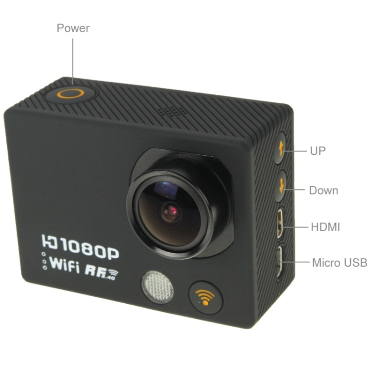 AT300 Full HD 1080P 2.0 inch LCD Screen WiFi Edition Sports Camera with 2.4GHz Remote Cotrol, 160 Degree Wide Angle View Lens, Waterproof Lever: IP65