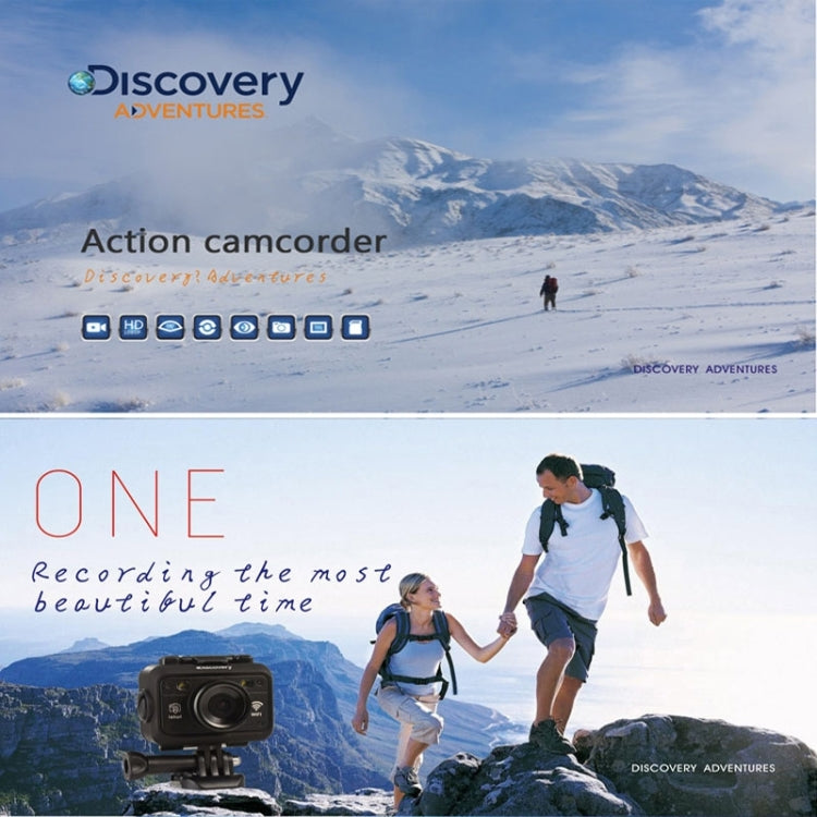 DISCOVERY DS100 FHD 1080P 1.5inch High-Definition Color Screen WiFi Edition Sports Camera with 2.4G Wireless Remote Control , 170 Degrees HD Wide Angle Lens , 60m Waterproof(Black)