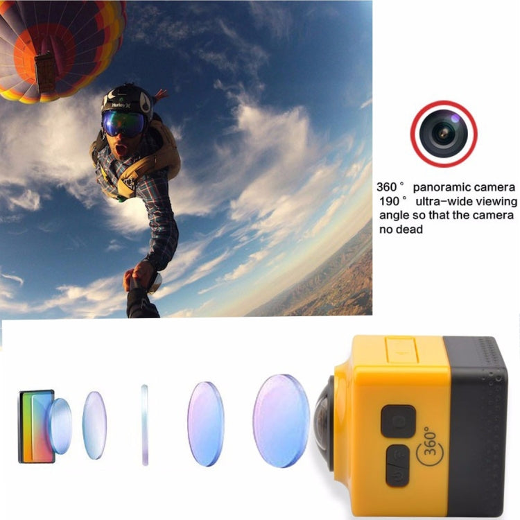 CUBE360 GVT100M WiFi Sports Camcorder, 360*190 Degrees Large Wide Angle Lens