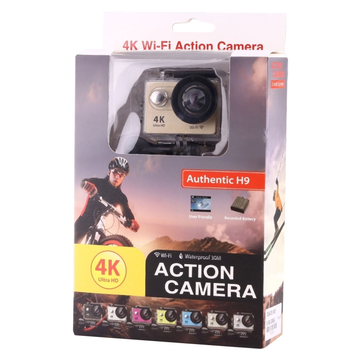 H9 4K Ultra HD1080P 12MP 2 inch LCD Screen WiFi Sports Camera, 170 Degrees Wide Angle Lens, 30m Waterproof