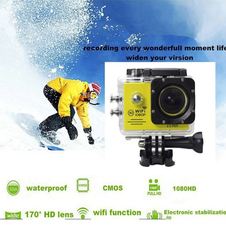SJ7000 Full HD 1080P 2.0 inch LCD Screen Novatek 96655 WiFi Sports Camcorder Camera with Waterproof Case, 170 Degrees HD Wide-angle Lens, 30m Waterproof