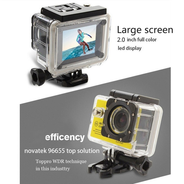 SJ7000 Full HD 1080P 2.0 inch LCD Screen Novatek 96655 WiFi Sports Camcorder Camera with Waterproof Case, 170 Degrees HD Wide-angle Lens, 30m Waterproof