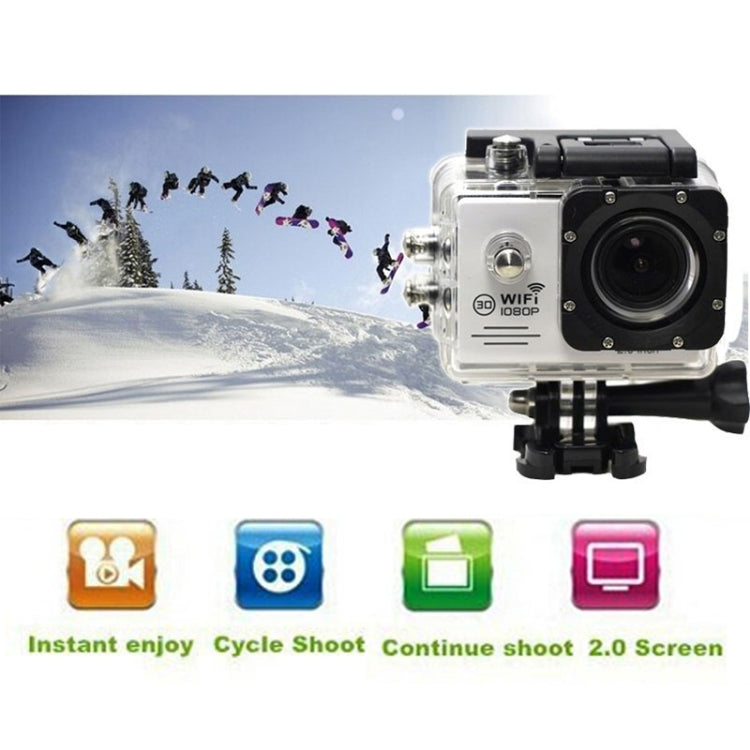SJ7000 Full HD 1080P 2.0 inch LCD Screen Novatek 96655 WiFi Sports Camcorder Camera with Waterproof Case, 170 Degrees HD Wide-angle Lens, 30m Waterproof