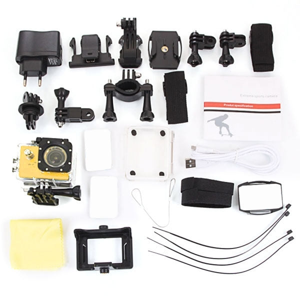 SJ7000 Full HD 1080P 2.0 inch LCD Screen Novatek 96655 WiFi Sports Camcorder Camera with Waterproof Case, 170 Degrees HD Wide-angle Lens, 30m Waterproof
