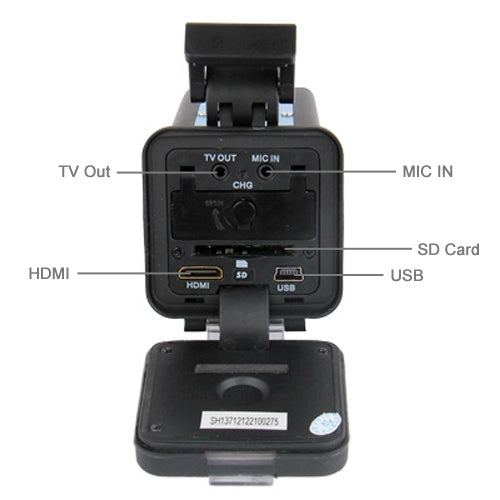 1080P CMOS 5 Mega Pixels  Sports Waterproof Digital Video Camera with 4x Digital Zoom, Support TV-Out / HDMI / SD Card(Black)