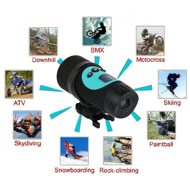 Sports 720P 0.7 inch LCD 1.3 Mega Pixels Action Video Camera Camcorder with AV / SD Slot