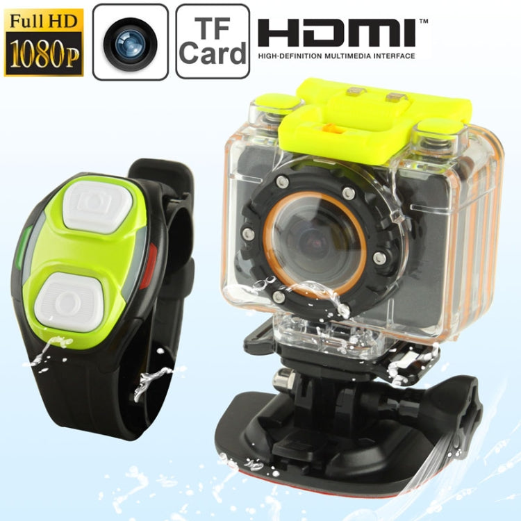 F20 Full HD 1080P Sport Camcorder with Waterproof Case & Wrist Strap Remote Control, 5.0 Mega CMOS Sensor, 30m Waterproof