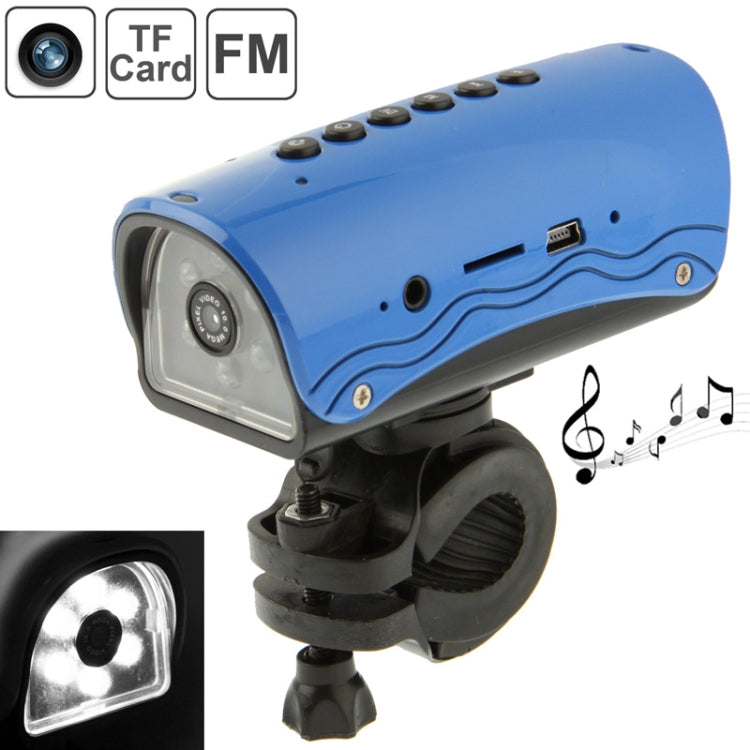 Multi-function Outdoor Sport DVR / Bicycle DVR / Helmet DVR, MP3 Player + FM Radio + LED Flashlight Function, Support TF Card, DV-009