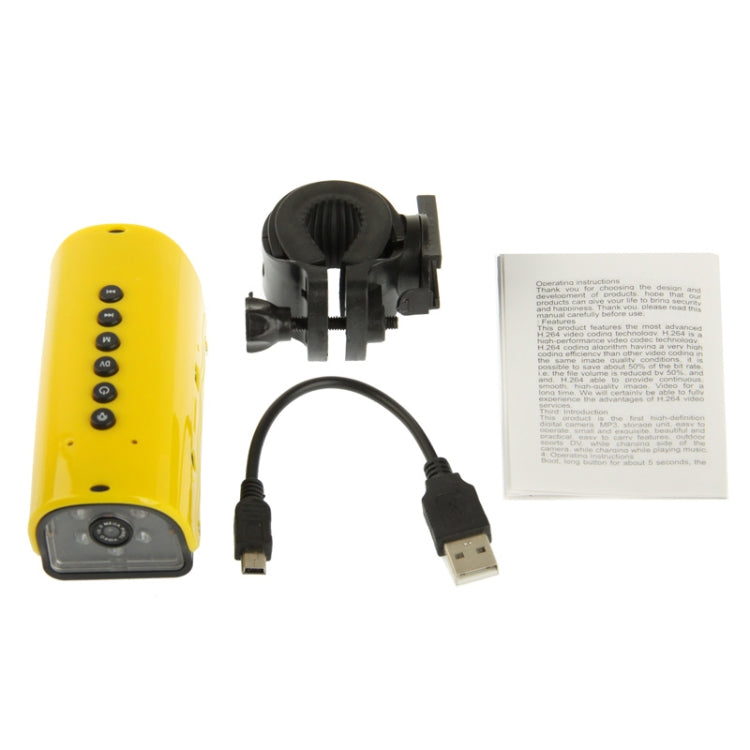 Multi-function Outdoor Sport DVR / Bicycle DVR / Helmet DVR, MP3 Player + FM Radio + LED Flashlight Function, Support TF Card, DV-009