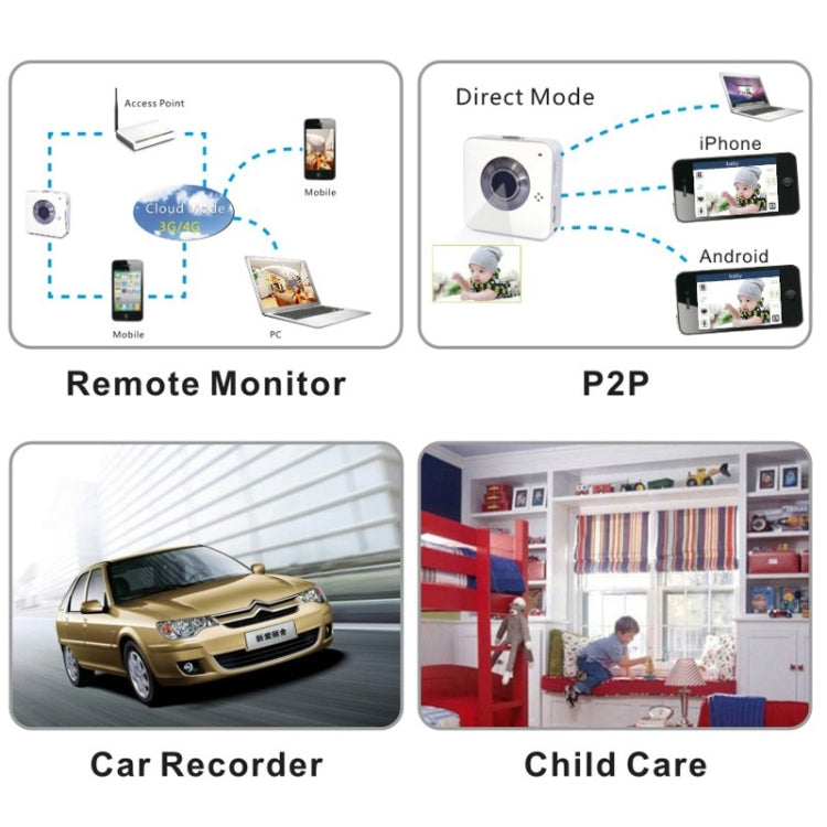 Portable Multifunction HD 720P 1.3MP WiFi Camera / Camcorder, For iPhone, Galaxy, Huawei, Xiaomi, LG, HTC and Other Smart Phones