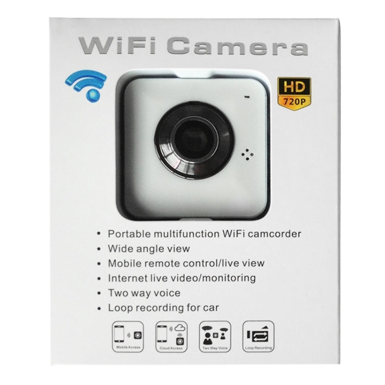 Portable Multifunction HD 720P 1.3MP WiFi Camera / Camcorder, For iPhone, Galaxy, Huawei, Xiaomi, LG, HTC and Other Smart Phones
