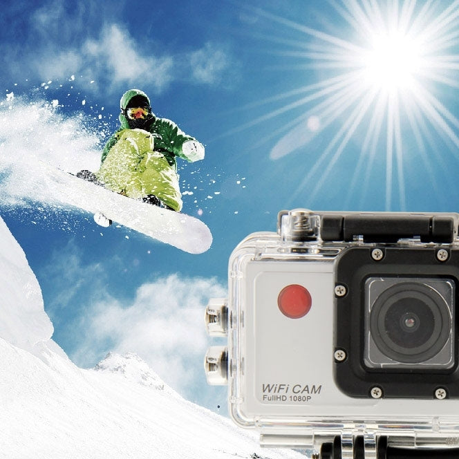 HD 1080P 2.0 inch LCD Screen Sports Camcorder with Waterproof Case, 5.0MP CMOS Sensor, 120 Degrees Wide Angle Lens, 30m Waterproof