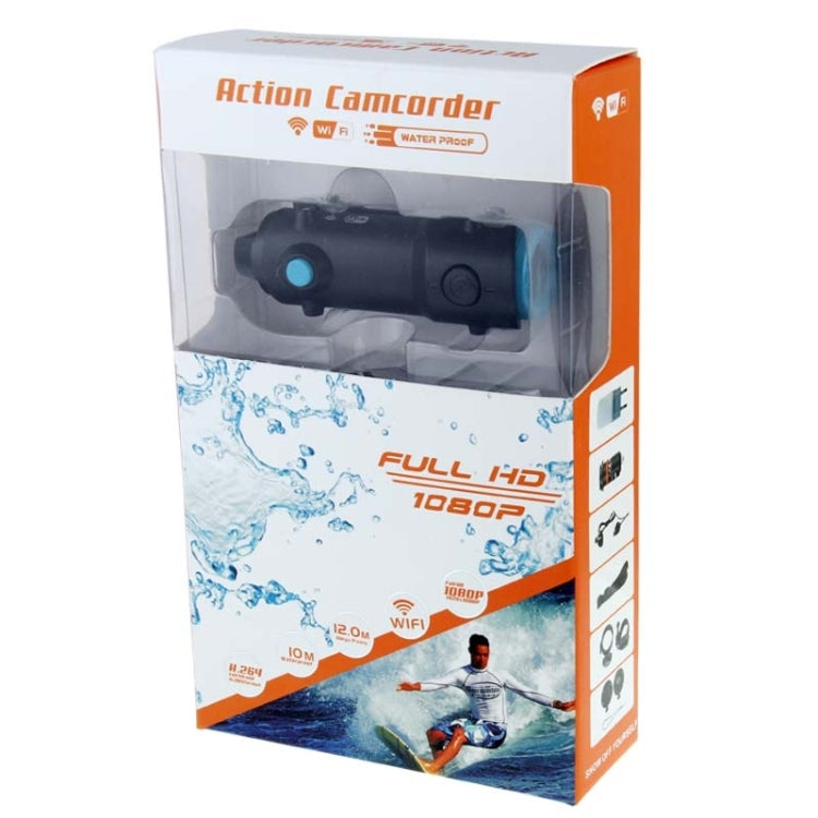 HD 1080P H.264 Waterproof Action Camcorder Wifi Sports Camera, 12.0 Mega CMOS Sensor, 10m Waterproof