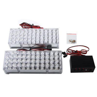 Red + Blue, 48 LED Flash Strobe Warning Lights