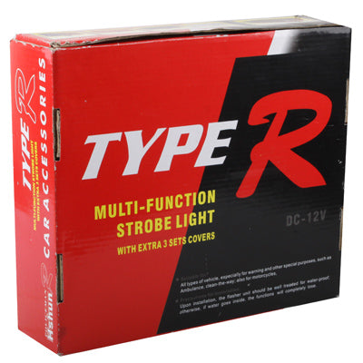 Car Multi-function Flash Strobe Warning Light with Extra 3 Sets Covers and Flash Light Controller
