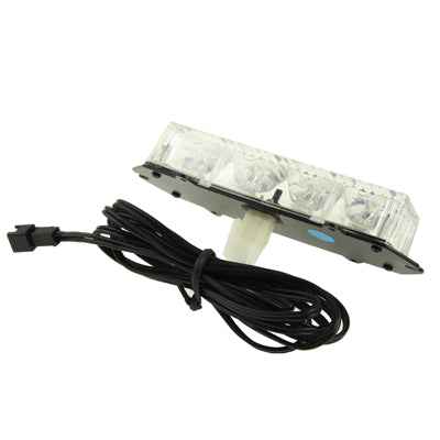 Blue + Red 4 x 4 LED Caution Light with Switch and Controller, DC 12V