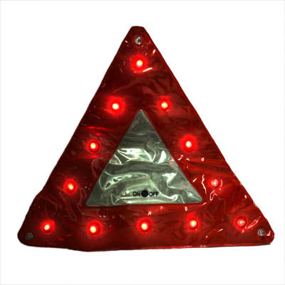 15 LED Triangle Emergency Car Warning Safety Traffic Sign Red(Red)