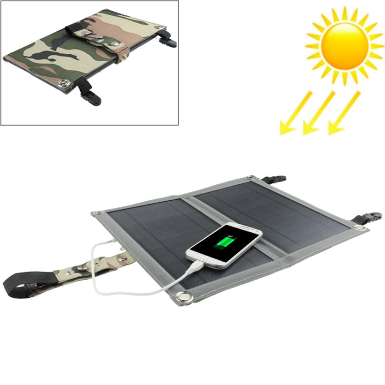 10W Portable Folding Solar Panel / Solar Charger Bag with Clips for Laptops / Mobile Phones