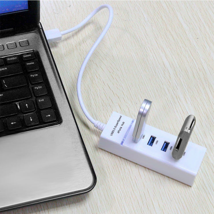 4 Ports USB 3.0 Hub Splitter with LED, Super Speed 5Gbps, BYL-P104